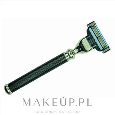Бритвенный станок Golddachs Metal Chrome Handle Carbon Optic Razor, разъём Mach-3, 1 шт
