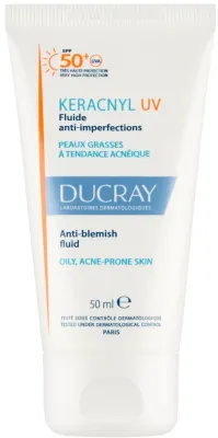 Флюид против несовершенств для лица Ducray Keracnyl UV Anti Blemish Fluid SPF50+, матирующий, 50 мл