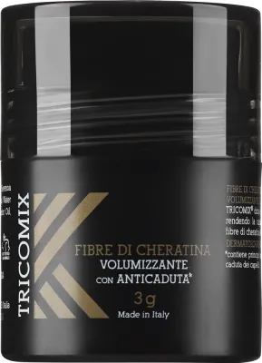 Пудра для увеличения объёма волос Tricomix Keratin Fibers, с кератином, 3 г