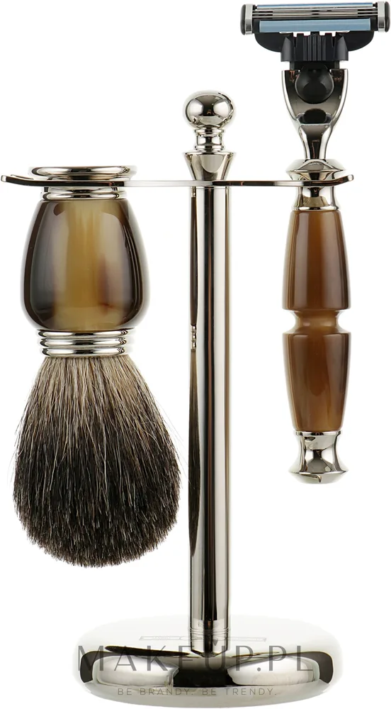 Набор для бритья Rainer Dittmar помазок из барсука станок Gillette Mach 3 подставка и коробка