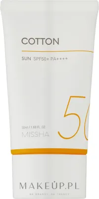 Крем солнцезащитный для лица и тела Missha Cotton Sun SPF50+ 50 мл