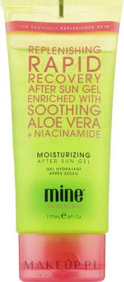 MineTan гель после загара с алоэ и ниацинамидом Rapid Recovery After Sun Gel 177 мл, успокаивающий, увлажняющий