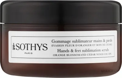 Пилинг для рук и стоп Sothys Sublimation Scrub Orange Blossom And Cedar Wood Escape с сахаром, с маслом хлопка, 100 мл