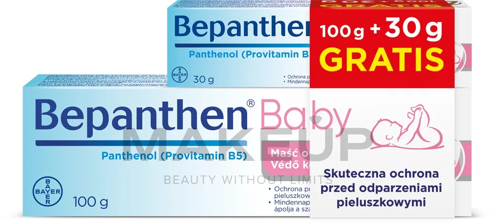 Bepanthen Baby набор мазь защитная для детей и мам с пантенолом, под подгузник 100 г и 30 г