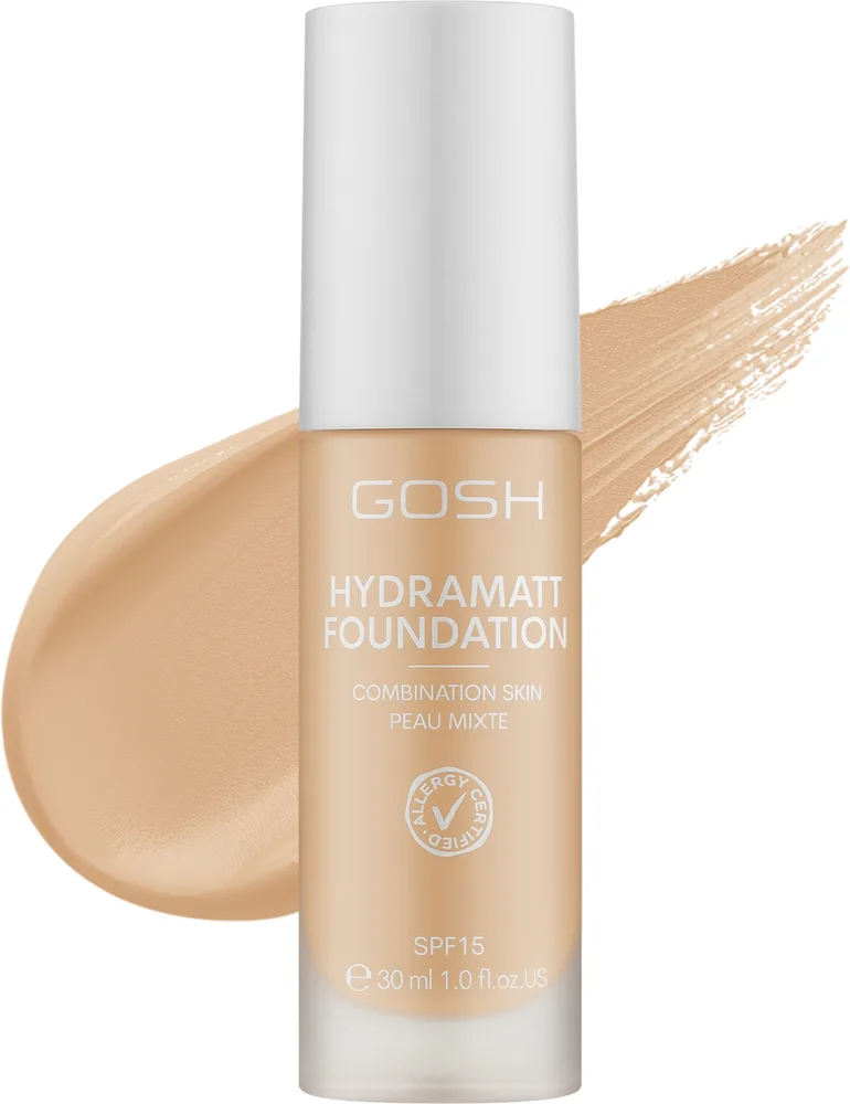 Тональная основа Gosh Copenhagen Hydramatt Foundation матирующая SPF 15, 30 мл, оттенок 004Y - Light