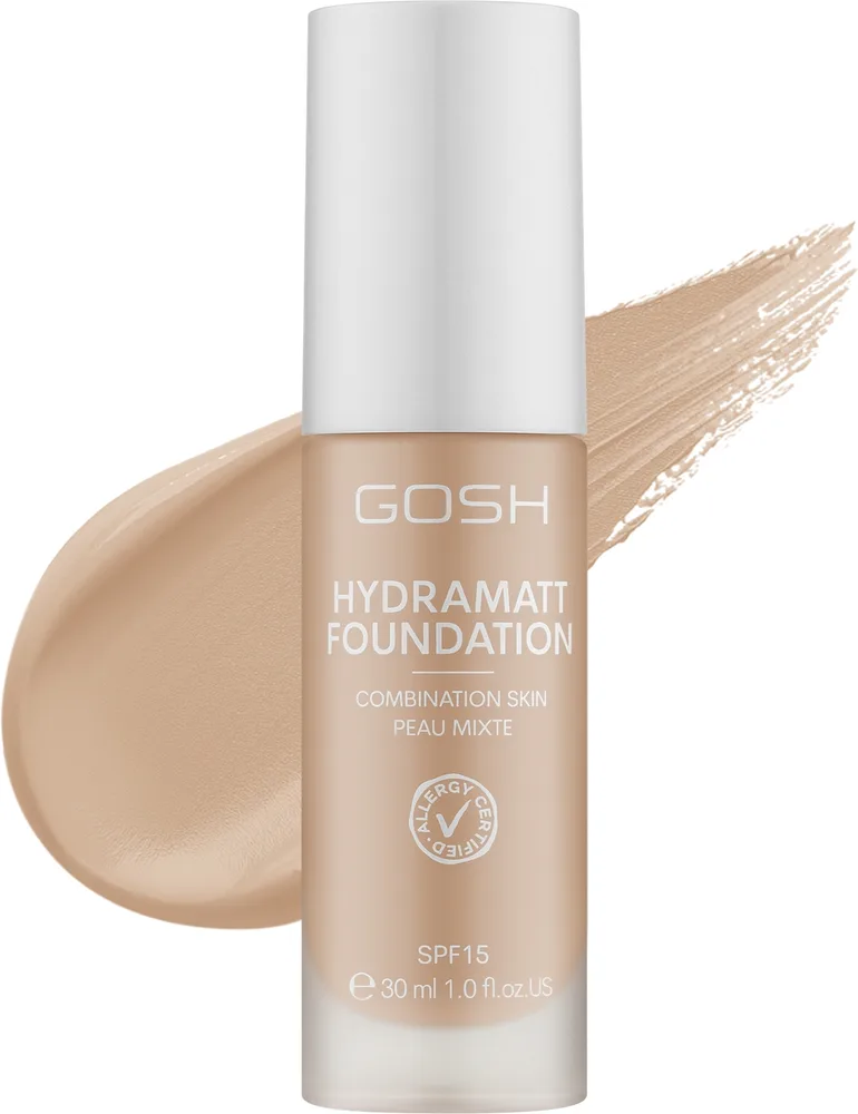 Тональная основа Gosh Copenhagen Hydramatt Foundation матирующая SPF 15, 30 мл, оттенок 006Y - Medium Light