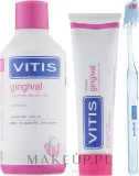 Набор для десен Dentaid Vitis Gingival зубная паста щетка и ополаскиватель с фтором и цинком 100+500 мл — фото 2
