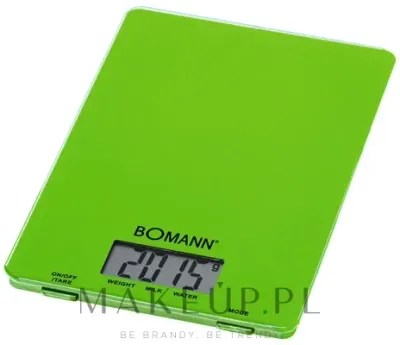 Весы кухонные Bomann KW 1515 CB электронные, зелёные, со стеклянной поверхностью, до 5 кг, 1 шт