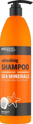Освежающий шампунь Prosalon Sea Mineral для тонких волос без объёма, с морскими минералами и водорослями, 1000 мл