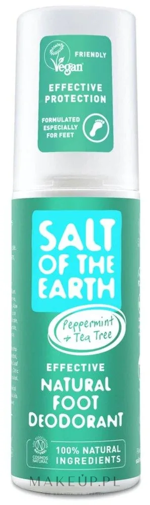 Дезодорант-спрей для ног Salt of the Earth Natural Foot Deodorant натуральный, с мятой и маслом чайного дерева, 100 мл