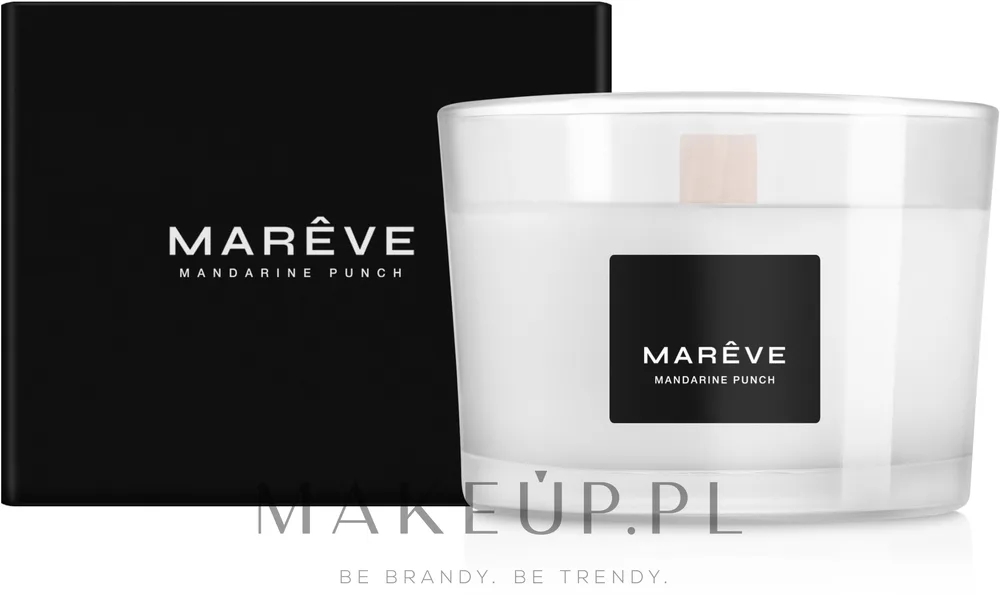 MARÊVE Mandarine Punch / Соевая свеча в стекле, мандарин, деревянный фитиль, 200 мл