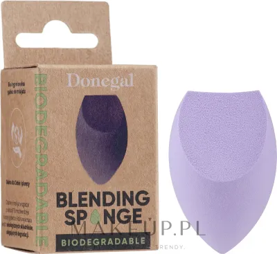 Спонж для макияжа Donegal Blending Biodegradable Sponge биоразлагаемый, в форме капли со срезами, фиолетовый, 1 шт