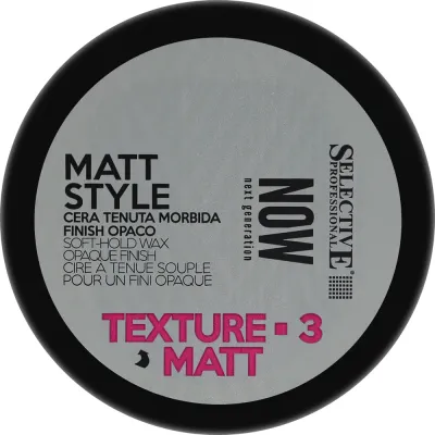 Selective Professional Selective Now Next Generation Matt Style Wosk - Воск для волос Selective Now Next Generation Matt Style Wosk матовый, лёгкой фиксации, 100 мл