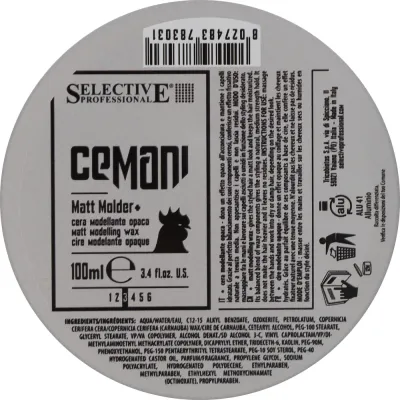 Воск для моделирования волос Selective Professional Cemani Matt Molder матовый, средняя фиксация, 100 мл