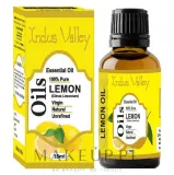 Масло эфирное лимонное Indus Valley Natural Essential Oil натуральное для кожи волос и ароматизации 15 мл — фото 1
