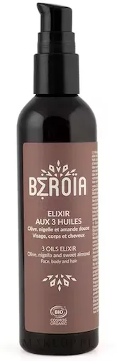 Масло для тела и лица Beroia Three Oil Elixir с оливой миндалем и чёрным тмином 80 мл