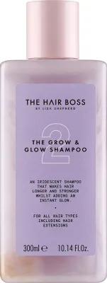 Шампунь против выпадения волос The Hair Boss Grow & Glow с биотином, ростками гороха и лавандой, 300 мл