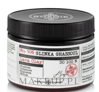 Глина гассул Bosqie Natural Lava Clay натуральная, для лица, тела и волос, 150 г