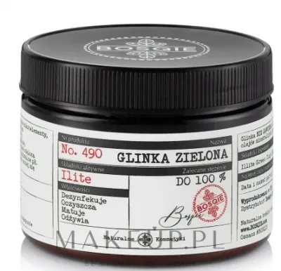 Глина зелёная Bosqie Natural Green Clay натуральная, очищающая и матирующая, 150 г