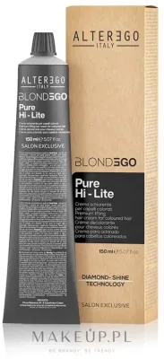 Alter Ego Italy Alter Ego Be Blonde Pure Hi-Lite - Крем-осветлитель для окрашенных волос Alter Ego Be Blonde Pure Hi-Lite, до трёх уровней, 150 мл