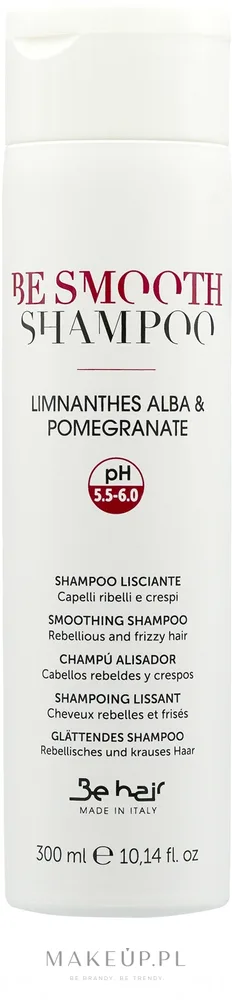 Разглаживающий шампунь Be Hair Be Smooth с маслом лимнантеса и гранатом, для непослушных волос, 300 мл