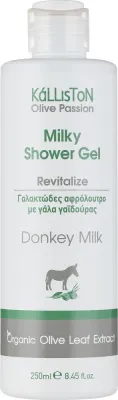 Kalliston гель для душа с ослиным молоком Milky Shower Gel With Donkey Milk 250 мл, мягкий гель для душа с экстрактом оливы