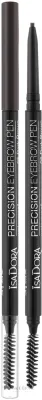 Карандаш для бровей автоматический IsaDora Precision Eyebrow Pen Waterproof водостойкий, со щёточкой, 0,09 г