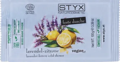 Твёрдое мыло для душа Styx Naturcosmetic Lavender-Lemon с лавандой и лимоном, 100 г