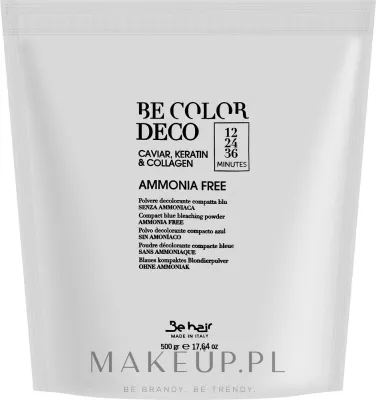 Осветлитель для волос Be Hair Be Color Deco Ammonia Free Brightener 12, 24, 36 Minutes, голубой порошок, 500 г