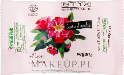 Твёрдое мыло для душа Styx Naturcosmetic Wild Rose с дамасской розой, 100 г