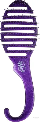 Щётка для распутывания волос Wet Brush Shower Detangler Purple Glitter