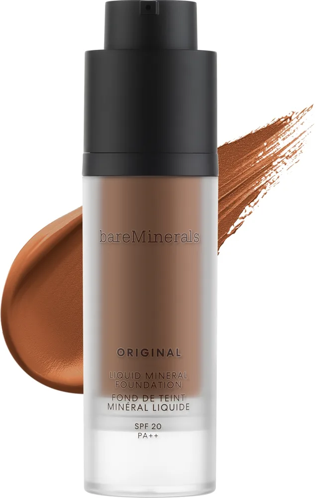 Тональный флюид Bare Minerals Liquid Foundation минеральный сияющий веганский, 30 мл/ Бэйр Минералс, оттенок 22 - Warm Tan