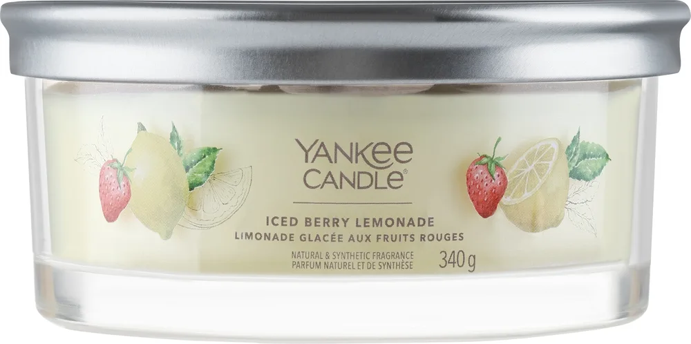 Yankee Candle Iced Berry Lemonade Tumbler / Свеча в стекле, ягоды и лимонад, 5 фитилей, 340 г