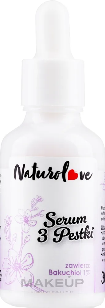 Сыворотка для лица Naturolove 3 косточки масляная с маслами винограда, сливы и малины 30 мл