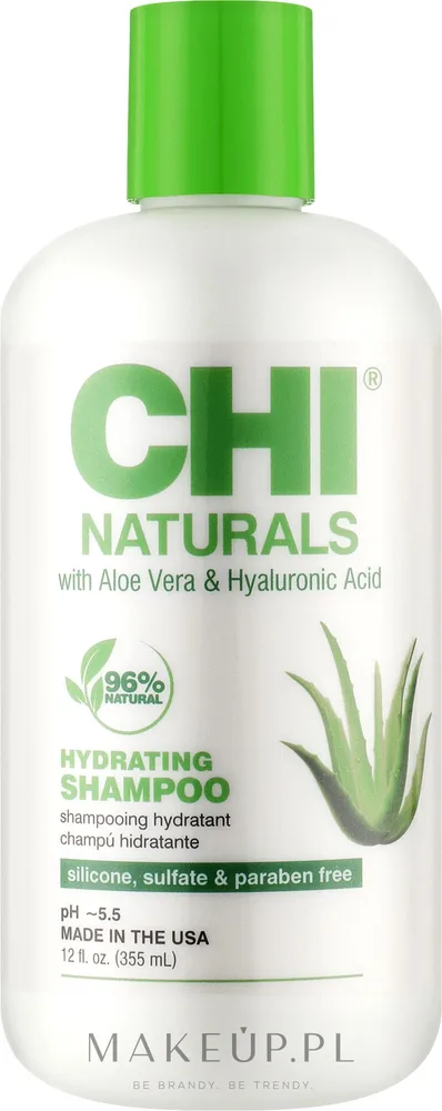 Шампунь мягкий для всех типов волос CHI Naturals With Aloe Vera Hydrating Shampoo увлажняющий, с алоэ и гиалуроновой кислотой, 355 мл