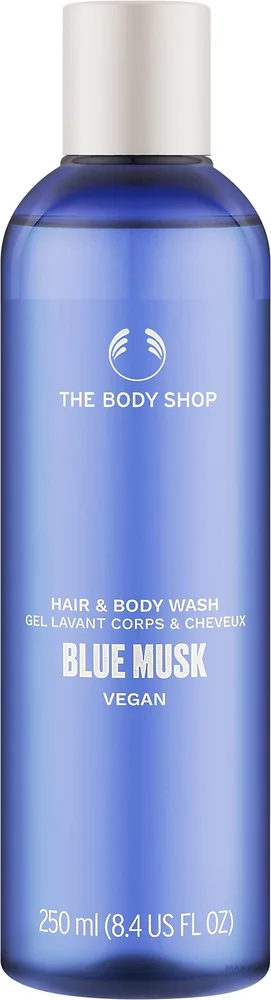 Гель для душа и волос The Body Shop Blue Musk Vegan, 250 мл