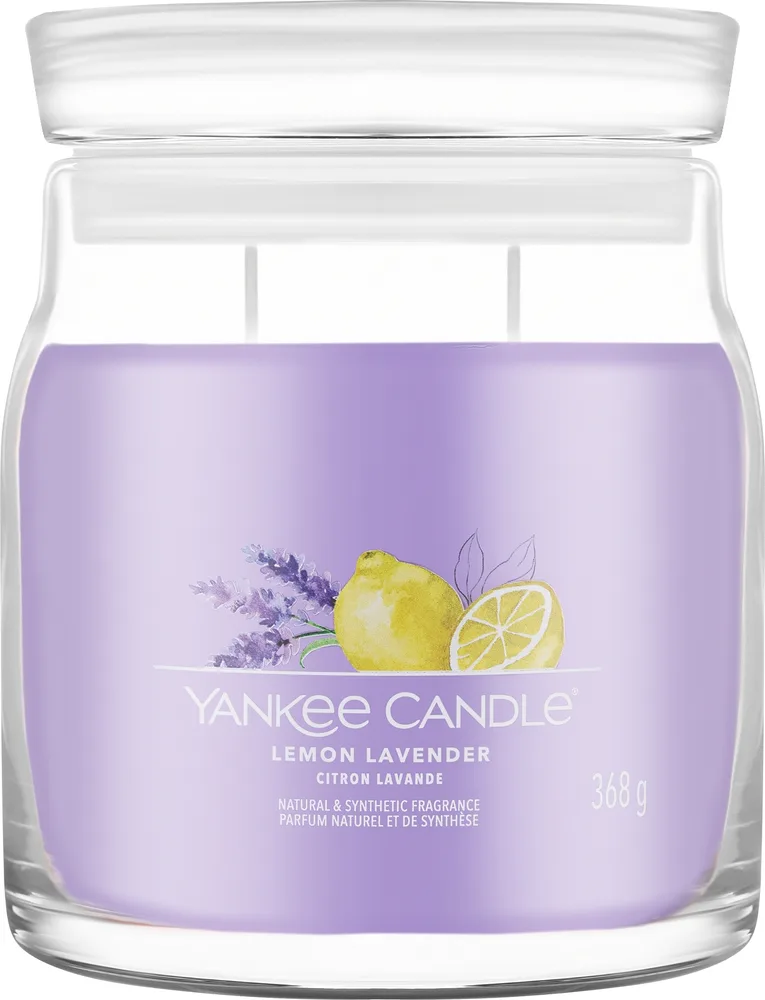 Yankee Candle Lemon Lavender / Свеча в банке, лимон, лаванда и ваниль, 2 фитиля, 567 г