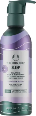 Шампунь-гель для душа The Body Shop Lavender & Vetiver Sleep с лавандой и ветивером, 200 мл