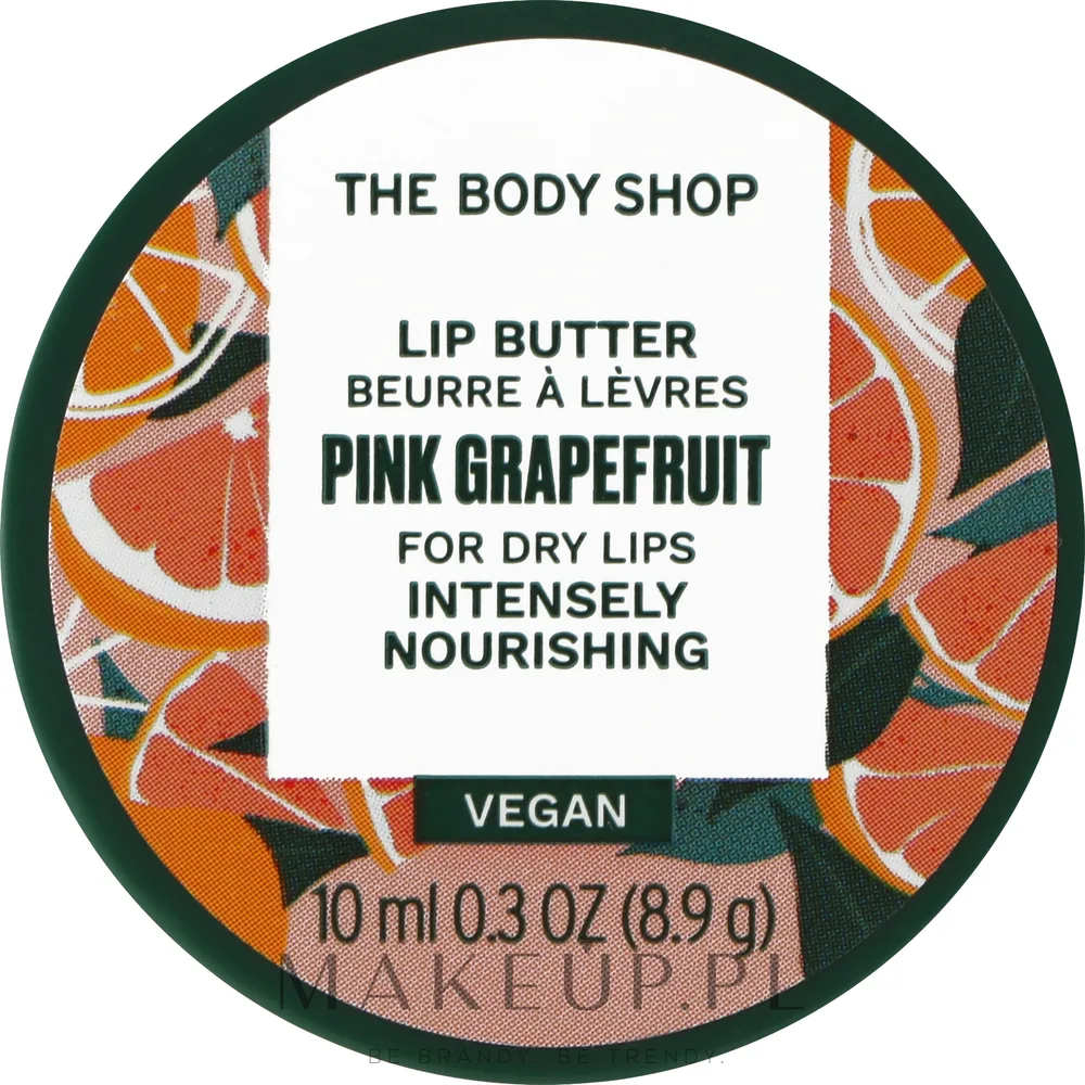 Масло для губ The Body Shop Pink Grapefruit Lip Butter For Dry Lips питательное, с маслом семян грейпфрута, 10 мл