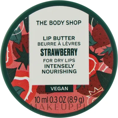 Масло для губ The Body Shop Strawberry Lip Butter For Dry Lips питательное, с маслом ши, 10 мл