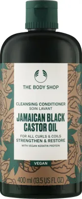 Очищающий кондиционер для вьющихся волос The Body Shop Jamaican Black Castor Oil Cleansing Conditioner, с касторовым маслом, 400 мл