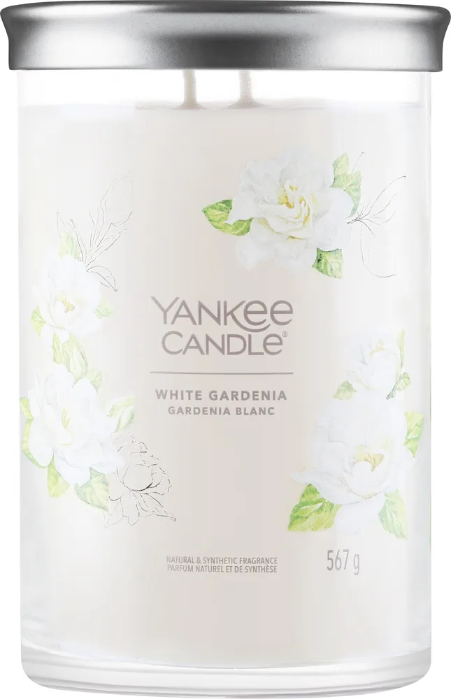 Свеча ароматическая Yankee Candle White Gardenia Tumbler «Белая гардения» на подставке, 2 фитиля, 567 г