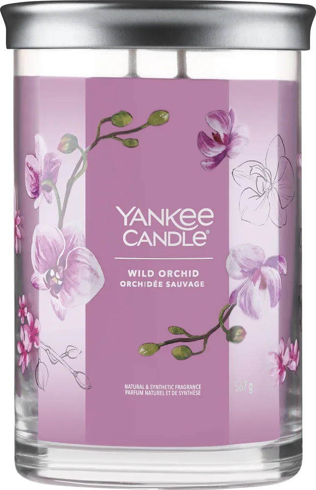 Свеча ароматическая Yankee Candle Wild Orchid Tumbler «Дикая орхидея», с подставкой, 2 фитиля, 567 г