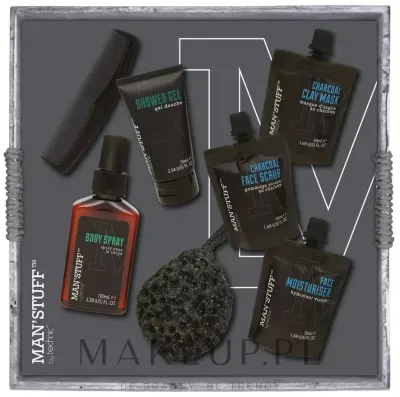 Мужской набор Man'Stuff Wooden Tray из 7 средств для душа и ухода с ароматом черного перца