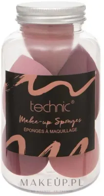 Набор спонжей для макияжа Technic Cosmetics Jar of Beauty Sponges треугольные, разного размера, в баночке, 6 шт