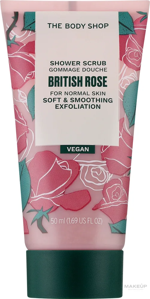 Отшелушивающий скраб для тела The Body Shop British Rose, 50 мл