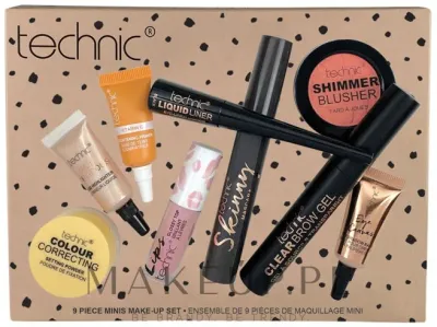 Набор мини-косметики Technic Cosmetics Mini Makeup Set праймер с витамином C тушь база под тени и другие средства 9 предметов