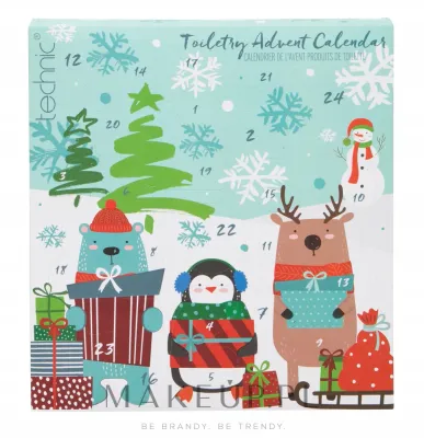 Адвент-календарь Technic Cosmetics Novelty Toiletry Advent, 24 продукта для ванны и ухода