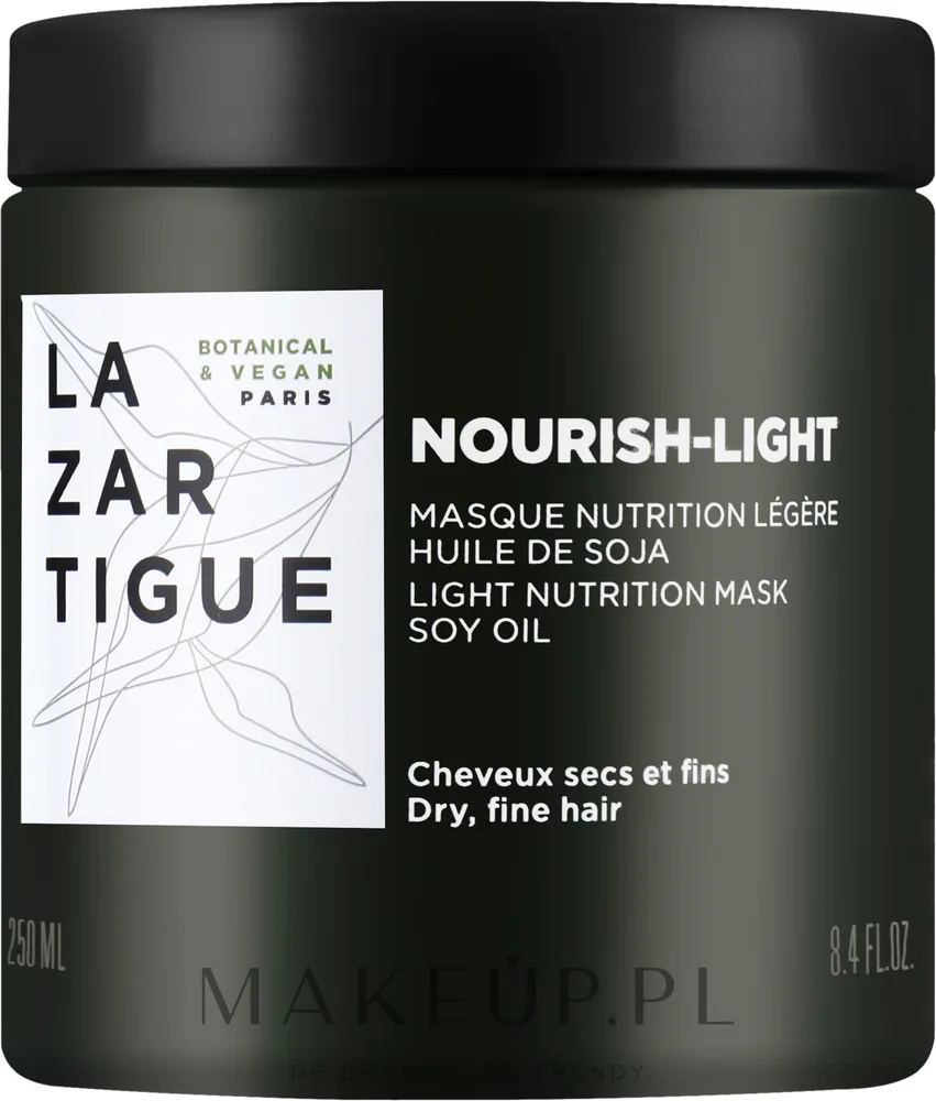 Маска для волос Lazartigue Nourish-Light лёгкая питательная, соевое масло, бабассу, лецитин, веган, без силиконов, 250 мл