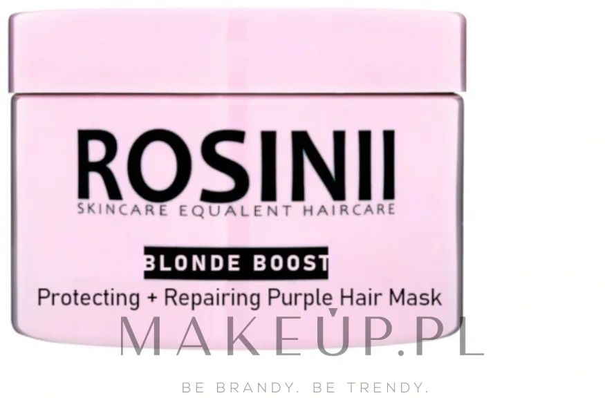 Маска для светлых волос Rosinii Blonde Boost фиолетовая, тонирующая, протеин гороха, шёлк, против желтизны, 250 мл
